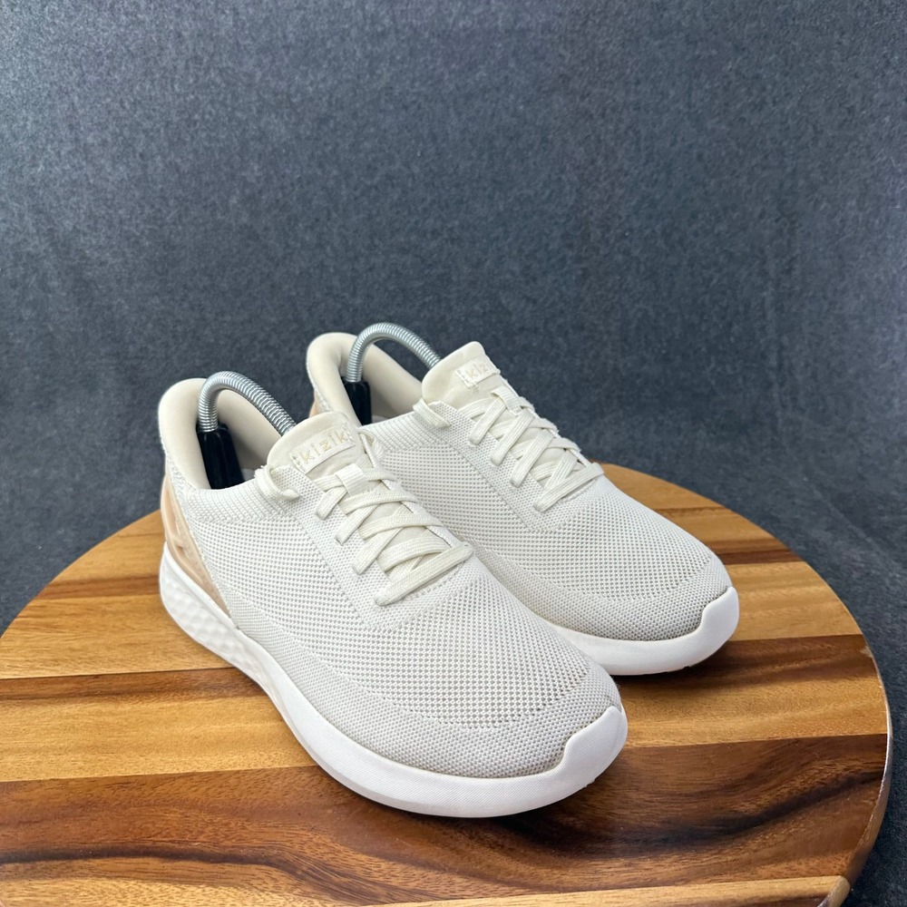 Kizik Athens Hands-free Sneaker Women's Sz 9.5 Wide Off White Creme Mesh Comfort - Picture 2 of 11